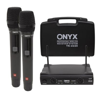 Kit 10 Microfones sem Fio Duplo TK U220 UHF Onyx