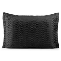 Porta Travesseiro Avulso 70cm x 50cm Com Debrum 1 Peça Laura Matelado  Toque 400 Fios 100% Poliéster - Preto