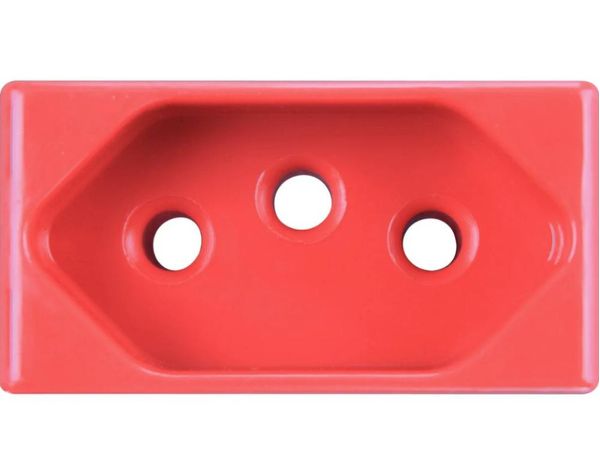 Kit 12 Módulo Tomada 2P T Tramontina 20 A 250 V  Vermelho