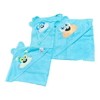 TOALHA DE BANHO BEBE MAFESSONI ORELHINHA C/CAPUZ  azul