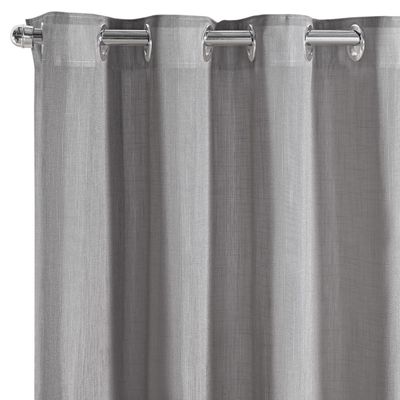 Cortina Voil Gaze de Linho 4,00m x 2,70m 100% Poliéster - Cinza