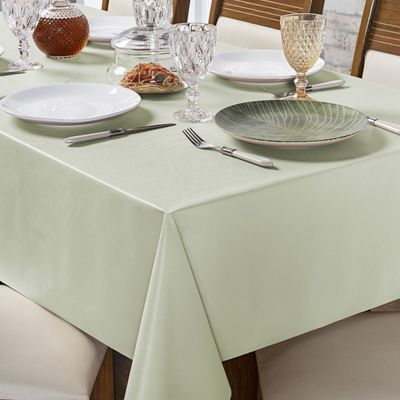 Toalha de Mesa 8 Lugares Térmica Impermeável 1,40 m x 2,50 m 100% Policloreto de Vinila - Bege