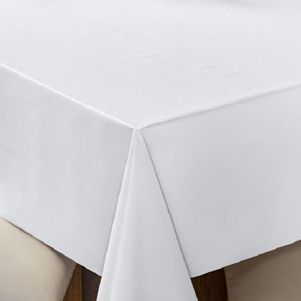 Toalha de Mesa 4 Lugares Térmica Impermeável 1,40 m x 1,40 m 100% Policloreto de Vinila - Branca