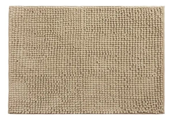 TAPETE BOLINHAS 35 CM X 38 CM POLIESTER bege