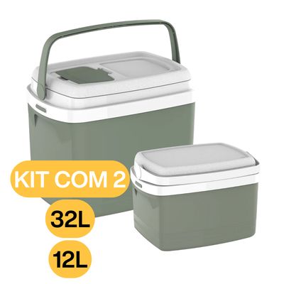 Combo Caixa Termica 32L / 12L Fig Green Soprano
