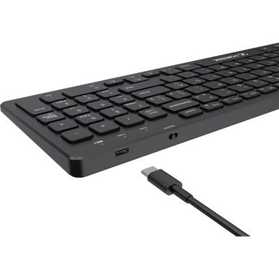 Teclado sem Fio Office Fortrek KB11 FULL Bluetooth Preto