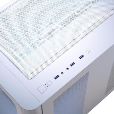 Gabinete Gamer Aerocool ATX P500C Branco Lateral Vidro