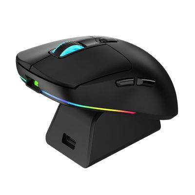Mouse Warrior Magnus 10000DPI TRI Mode com Base Carregadora Preto MO421