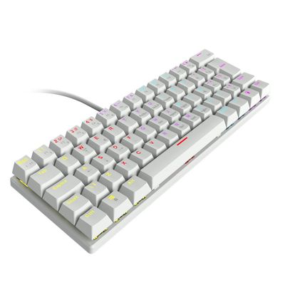 Teclado Mecânico 60% Vinik Anihi White - SWITCH Blue - LED Rainbow - Anihiwhbl
