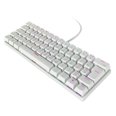 Teclado Mecânico 60% Vinik Anihi White - SWITCH Blue - LED Rainbow - Anihiwhbl