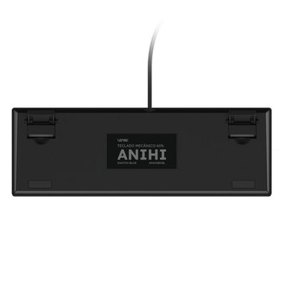 Teclado Mecânico 60% Vinik Anihi BLACK - SWITCH Blue - LED Rainbow - Anihibkbl