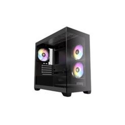 Gabinete Gamer ANTEC CX300M RGB Basic Lateral de Vidro TEMP 4MM MICRO-ATX/ITX com 3 FANS RGB 12