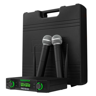 Microfone UHF Duplo UF224