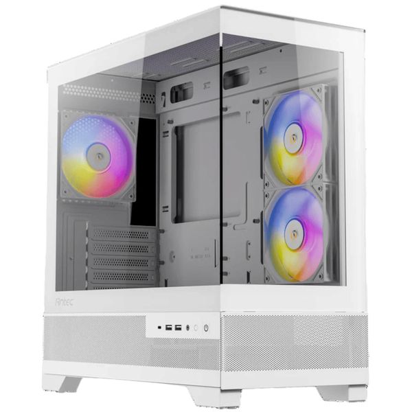 Gabinete Gamer ANTEC CX500M RGB White Lateral de Vidro TEMP 4MM MICRO-ATX/ITX com 3 FANS RGB 12