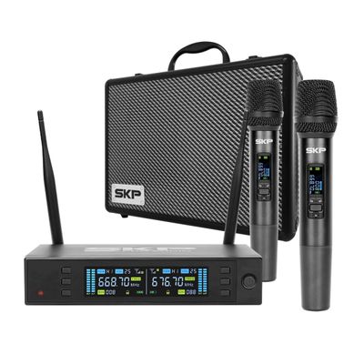 Microfone PRO UHF S/FIO Duplo de Mao SACLARITY-II