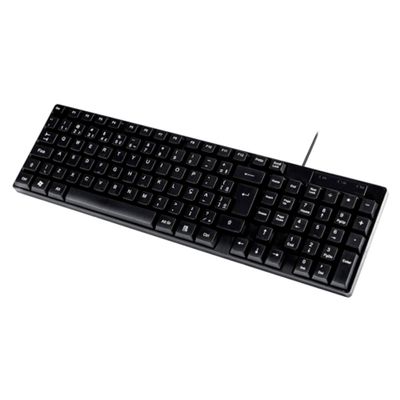 Teclado com Fio Focus Elevate - VO101  Preto