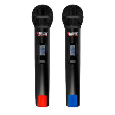 Microfone UHF Duplo MULTI-FREQUENCIA 2X300 Canais Transmiss??o Digital
