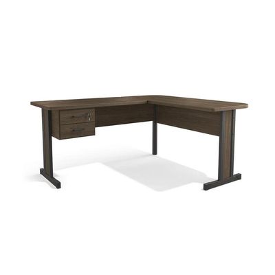 Mesa De Escritório Em L 2 Gavetas Versatile Munique 1,70m X 1,50m