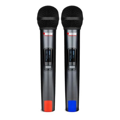 Microfone UHF Dupla Frequencia Fixa Transmissao Digital