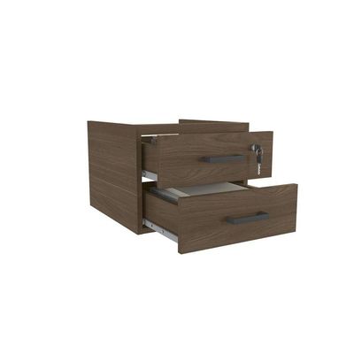 Gaveteiro De Mesa 2 Gavetas Com Chave Versatile Munique 37cm