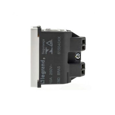Tomada 2P+T 10A 250V B. Parafuso 1M Branca 615040BC