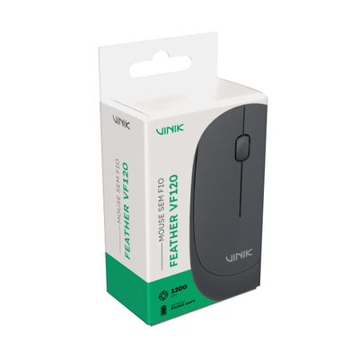 Mouse sem Fio Vinik Feather VF120 1200DPI - Cinza