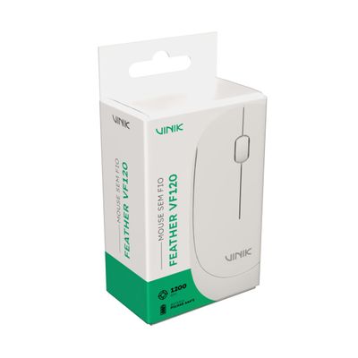 Mouse sem Fio Vinik Feather VF120 1200DPI - Branco