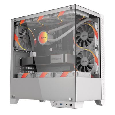 Gabinete Gamer Forcefield TWR White GHOST- GFFTWRWG