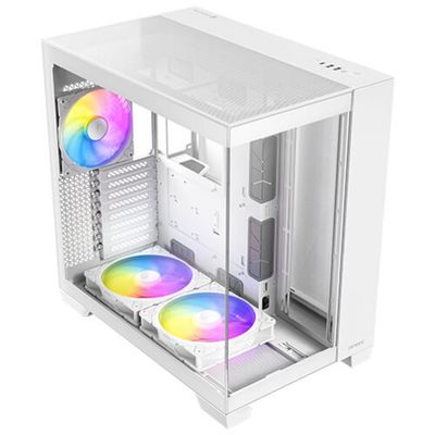 Gabinete Gamer ANTEC C8 ARGB White Lateral Vidro Temperado 4MM E-ATX/ATX/M-ATX/ITX 2 FANS 120MM B