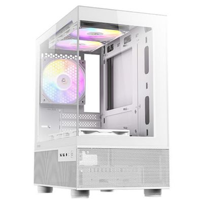 Gabinete Gamer ANTEC CX200M RGB Elite Lateral Vidro Temperado MICRO-ATX/ITX 5 FANS 120MM Branco -