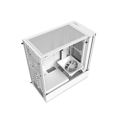 Gabinete Gamer NZXT H5 FLOW Lateral Vidro TEMP MINI-ITX/MICRO-ATX/ATX/EATX Branco - CC-H51FW