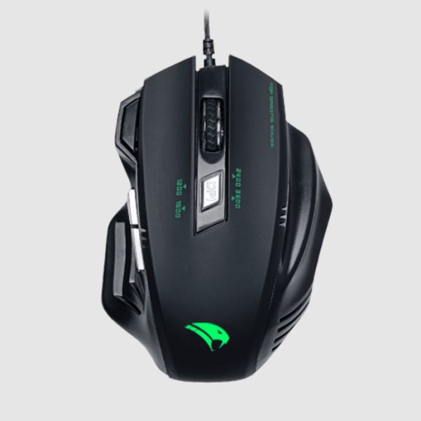 Mouse Gamer Viper PRO 3.600 DPI PYTHON - 410 PRETO/VERDE Bivolt