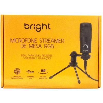 Microfone de Mesa BRIGHT Streamer RGB