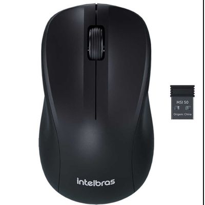Mouse Intelbras MSI50 - sem Fio Preto Blister
