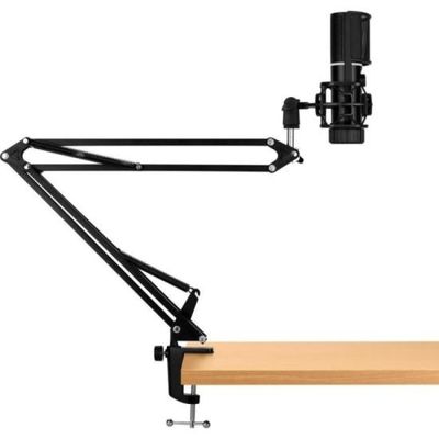 Microfone Gamer RGB MIC ARM C/ Braço Flexível Preto Streamplify