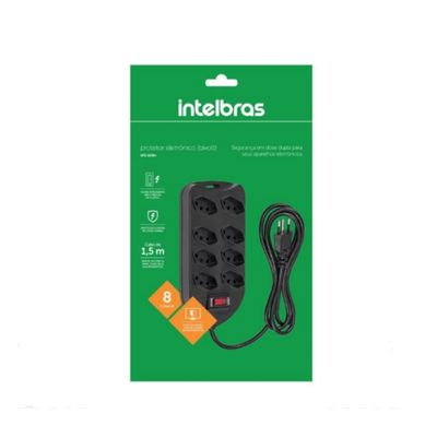 Filtro de Linha Intelbras com 8 Tomadas - EPE 1008+ PT - 4824004