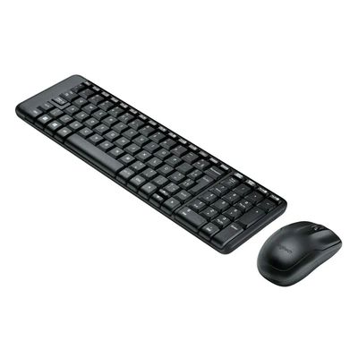 Teclado e Mouse Wireless Logitech MK220 USB Preto sem Fio
