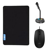 Kit Mouse Pad Speed Gamer + Mouse Óptico com Fio + Microfone - Gshield