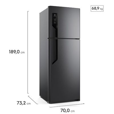 Geladeira Electrolux Frost Free TF71B Duplex Efficient com AutoSense Black Inox Look - 480 litros Preto / 220