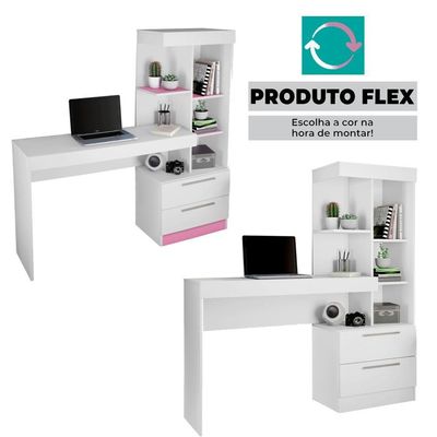 Mesa Office Flex Branco New Branco