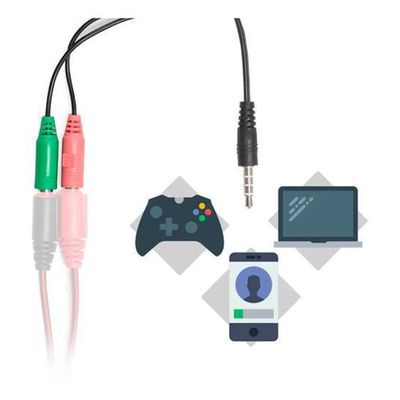Headset Gamer Knup KP-397 + Adaptador Para PS4 E Celular