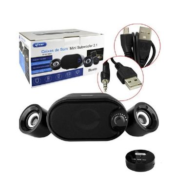 Caixa De Som Subwoofer 2.1 Bluetooth Usb para PC Notebook Home Theater Celular KP-6018H