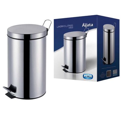 Lixeira M Mor Agata 8222 em Aço 5 LT