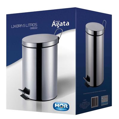 Lixeira M Mor Agata 8222 em Aço 5 LT