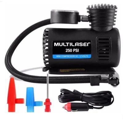 Bomba De Ar 12v Para Encher Pneu Bola Balão Mini Compressor