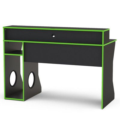 Mesa Para Computador Notebook Desk Game Fremont Preto/Verde