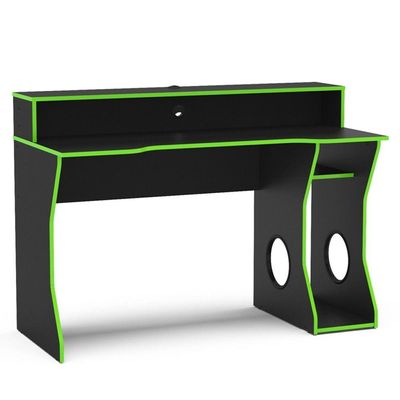 Mesa Para Computador Notebook Desk Game Fremont Preto/Verde