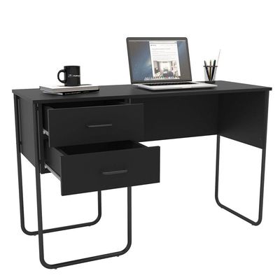 Mesa Para Computador Notebook 120Cm 2 Gavetas Foster Preto