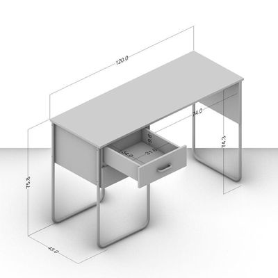 Mesa Para Computador Notebook 120Cm 2 Gavetas Foster Preto