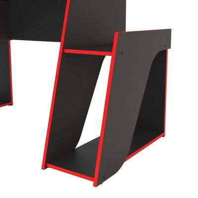 Mesa Para Computador Notebook Gamer Kyoto Preto/Vermelho